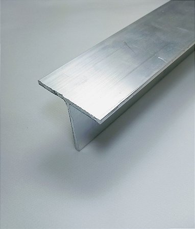 Perfil "T" aluminio com abas iguais 2" x 1/8" (5,08cm x 3,17mm)