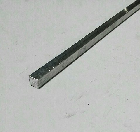 Vergalhão quadrado de alumínio 1/4" (6,35mm)