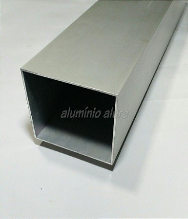 Tubo quadrado alumínio 4" polegadas = 101,60mm x 2,50mm