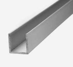 Perfil U de alumínio 5/8 X 1/16 = 15,87mm X 1,58mm