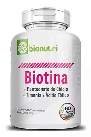 Biotina 60 cápsulas Bionutri