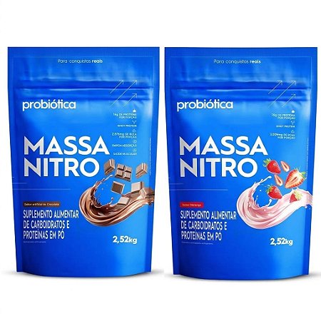 Kit com 2x Massa Nitro 2,520Kg Probiótica (5,040Kg Total)