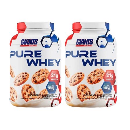 Kit 2x Pure Whey 900g Giants Nutrition (1,8kg Total)