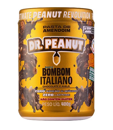 Pasta de Amendoim Com Whey Protein Bombom Italiano 400g Dr. Peanut