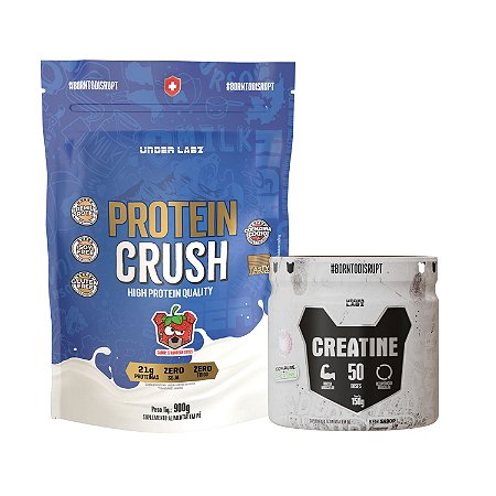 Combo Protein Crush 900g + Creatina 150g Under Labz