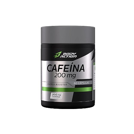 Cafeína 200mg 60 cápsulas BodyAction