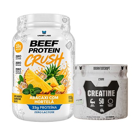 Combo Beef Protein Crush 910g + Creatina 150g Under Labz