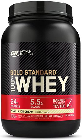 100% Whey Gold Standard 2lbs (907g) Optimum Nutrition