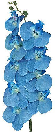 ORQUIDEA SILICONE TOQUE REAL AZUL X9 110CM FLOR ARTIFICIAL 12941A