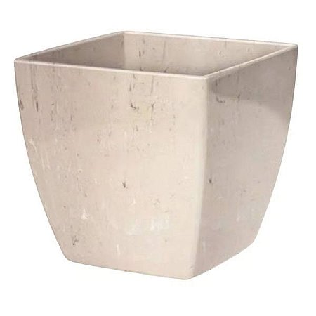 VASO PLASTICO CACHEPO 02 1,7L MARMORIZADO QUADRADO AREIA TRAVERTINO 128117