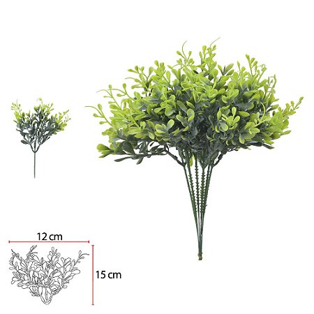 FOLHAGEM ARTIFICIAL FOLHA PLASTICO X9 VERDE 25CM 13839