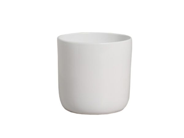 VASO CERAMICA POTE 15 ESTILO BRANCO BRILHO 16.5CMx16.5CM 128416
