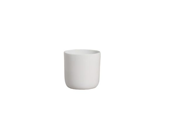 VASO CERAMICA POTE 12 ESTILO BRANCO BRILHO 15.5CM x 13.5CM 128420