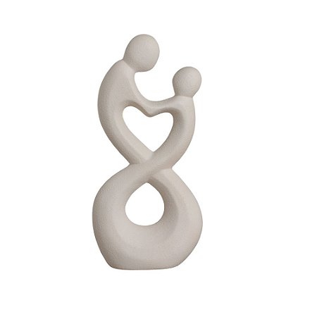 ESTATUETA PEÇA DECORAÇÃO CERÂMICA SABEDORIA OFF FOSCO TEXTURIZA 128485DO