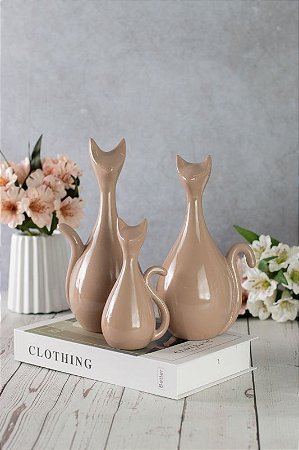 FAMILIA DE GATOS CAPUCCINO BRILHO 128293