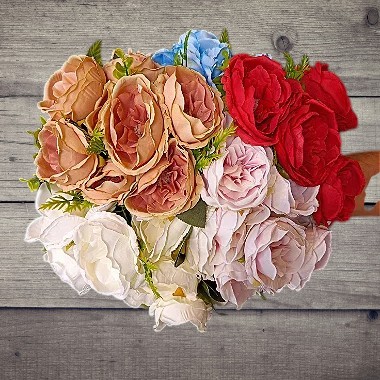 BUQUE ARTIFICIAL DE PEONIA X9  45CM 128648