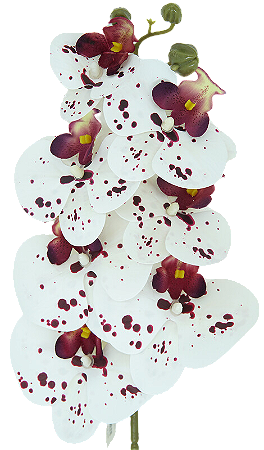 ORQUIDEA ARTIFICIAL SILICONE TOQUE REAL PRINT MARSALA X7 75CM 128827
