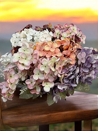 MINI HORTENSIA ARTIFICIAL 33CM 128978