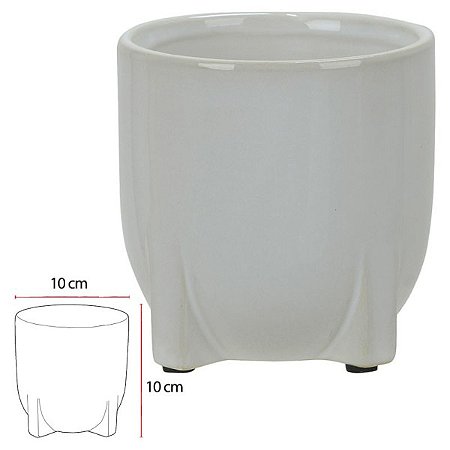VASO CERAMICA BRANCO 10CM 129050