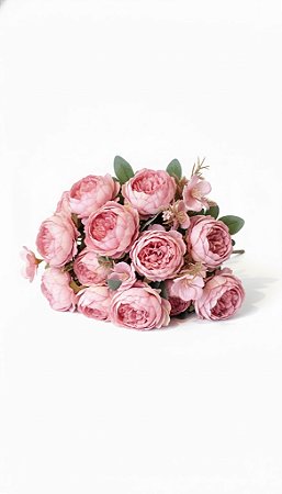 PEONIA ARTIFICIAL BUQUE ROSA 24CM 129089