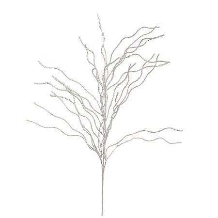 GALHO NATAL HASTE LATERAL GLITER 70CM OFF WHITE 129339