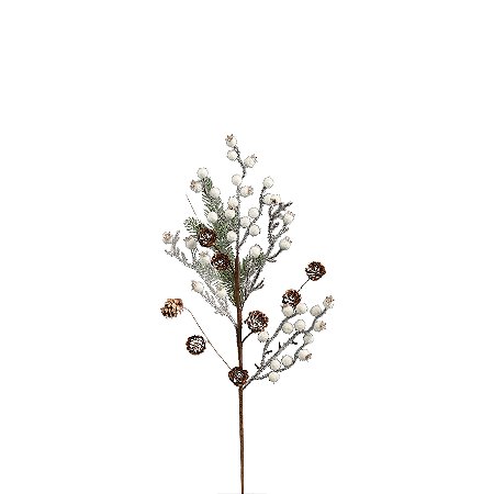 GALHO RUSTICO PINHAS BERRIES 62CM 129172
