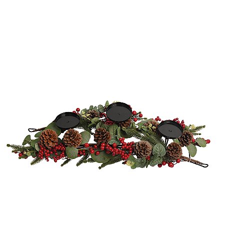 CASTIÇAL PORTA VELAS NATALINO 60CM 129170