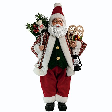 PAPAI NOEL SACO DE PRESENTRE C/COLETE 45CM 129266