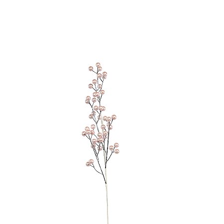GALHO DECORATIVO PEROLADO GLITER ROSE 58CM 129372