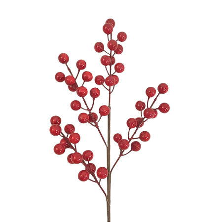 HASTE DE NATAL 44CM AZEVINHA BERRIE VERMELHA 129241