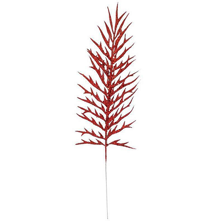 HASTE GALHO DE NATAL FOLHA VERMELHO 43CM 129221
