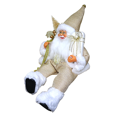 PAPAI NOEL SENTADO 35CM BRANCO 129197