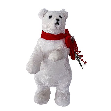 URSO POLAR DECOR LED 35L 40CM BRANCO 129108