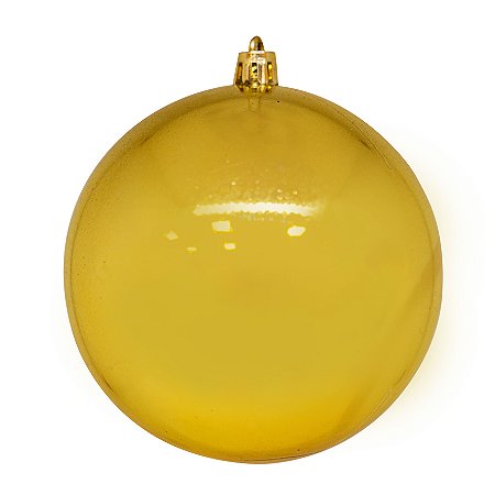 BOLA DE NATAL BRILHANTE 10CM C/1 DOURADA 129465