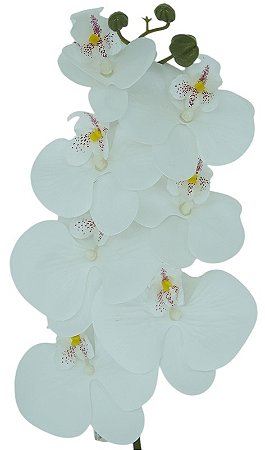 ORQUIDEA ARTIFICIAL SILICONE TOQUE REAL BRANCA X7 75CM 129728