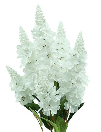 BUQUE FLOR ARTIFICIAL DEPHINO X7 58CM BRANCO 130290