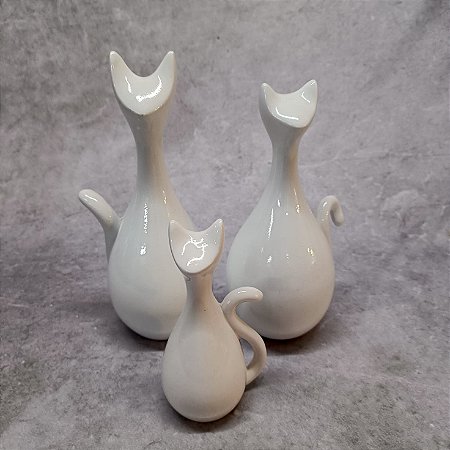 FAMILIA DE GATOS BRANCO BRILHO 128295