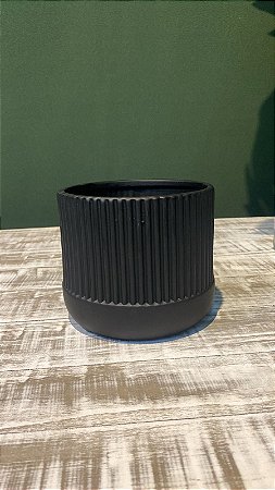 CACHEPOT DUO M PRETO FOSCO 128444