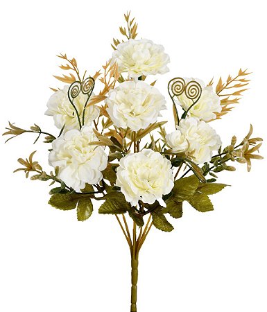 BUQUE FLOR ARTIFICIAL ZINIA 30CM X7 CREME 130519