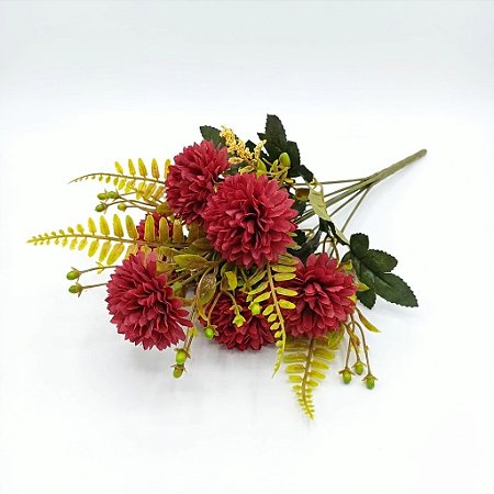BUQUE DE CRISANTEMO VERMELHO X7 25CM 130730