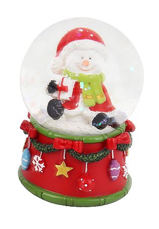 GLOBO DE NEVE NATAL POLIRESINA BONECO DE NEVE 4,5X7CM 130812