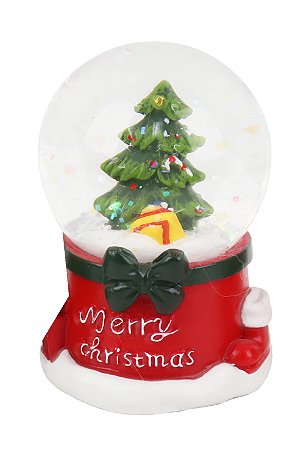 GLOBO DE NEVE NATALINO POLIRESINA ÁRVORE DE NATAL 4,5X7CM 130811