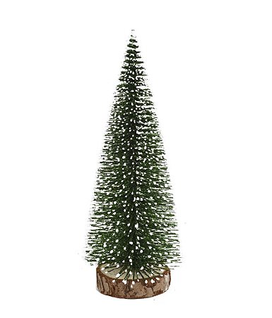 MINI ÁRVORE DE NATAL VERDE 20CM COM BASE DE MADEIRA 130906