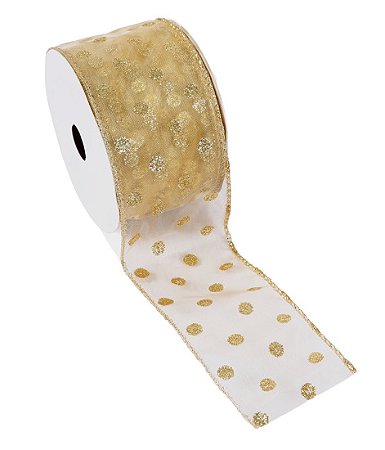 FITA ARAMADA DECORADA DOURADA 6,3CM X 9,14M 130460