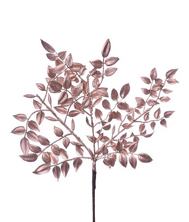 FOLHAGEM DECORATIVA METÁLICA NEVADA ROSE 33CM 130455