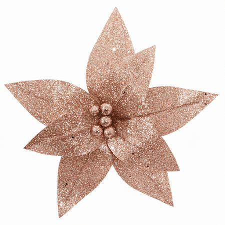 FLOR NATALINA DOURADO 26CM 5 PÉTALAS 130926