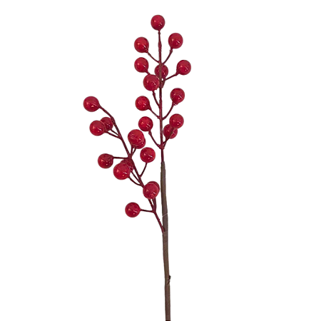 HASTE NATALINA BERRY VERMELHA 33CM 130751