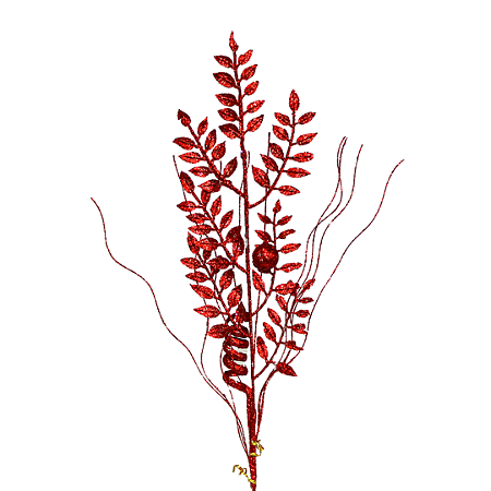 HASTE NATAL VERMELHA 60CM GLITTER 130349