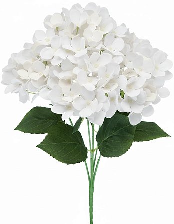 BUQUÊ HORTÊNSIA X5 50CM BRANCO 130964