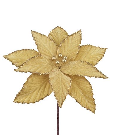 HASTE POINSETTIA 20CM FLOR NATALINA CHAMPANHE